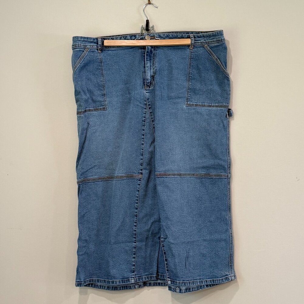 Venezia Blue Denim Midi Skirt